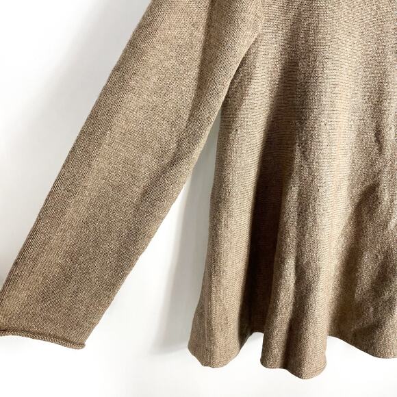 Lauren Manoogian Flare Sweater Tan Pullover Alpaca Yak Long Sleeve‎ Sz 1 / XS-S - Picture 5 of 8